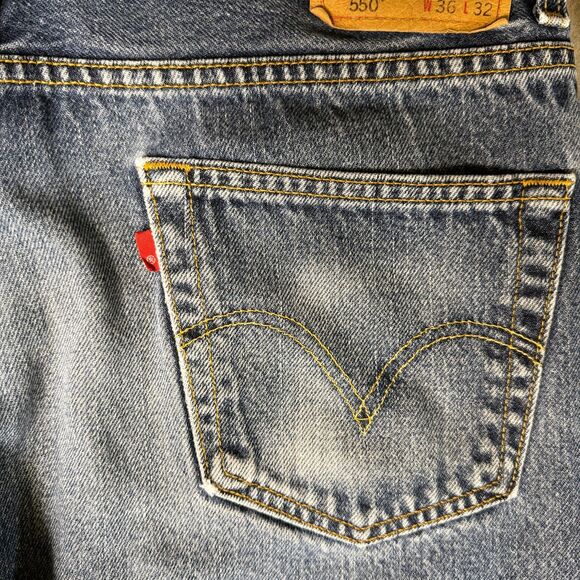 Levis 550 R Tab Jeans Mens 36x32 Relaxed Fit Tapered Leg Vintage Canada 90s Y2K - Picture 3 of 14